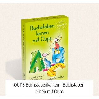 OUPS Buchstabenkarten - Buchstaben lernen mit Oups